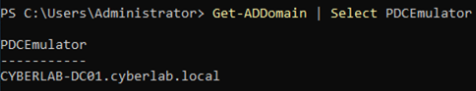 Collecter le nom du serveur PDC Emulator