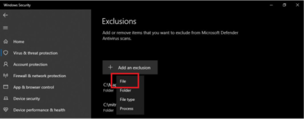 Defender Settings